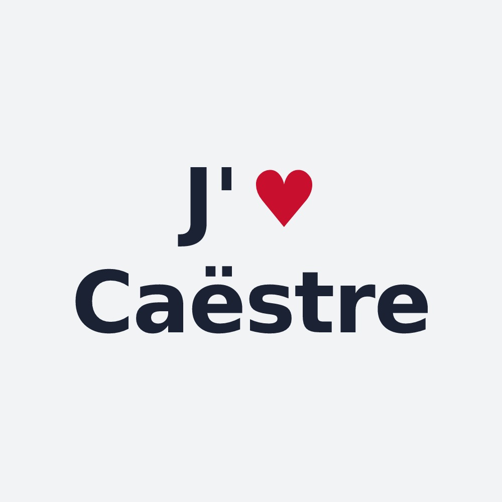 Poster personnalisé Caëstre — design J'aime Caëstre