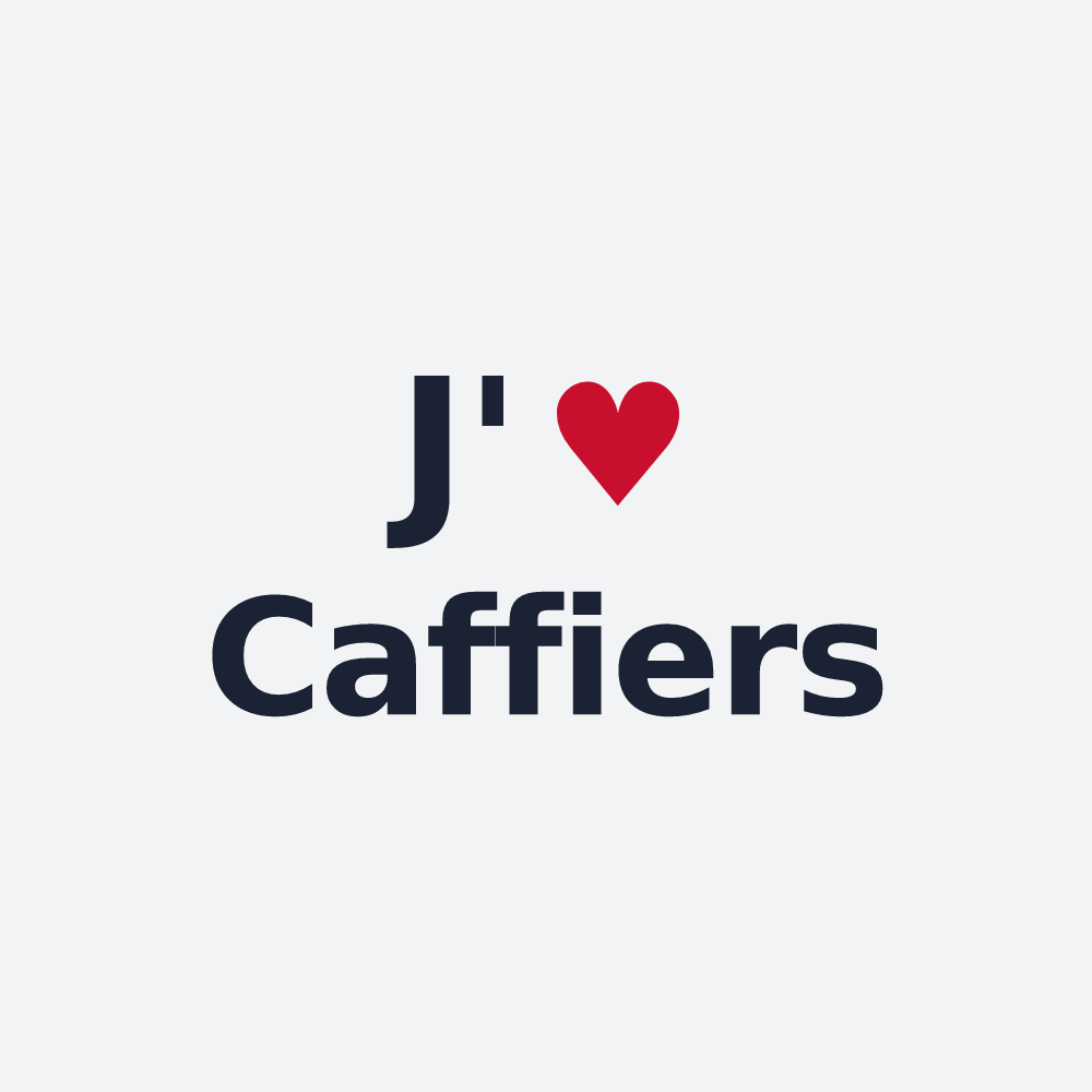 Poster personnalisé Caffiers — design J'aime Caffiers