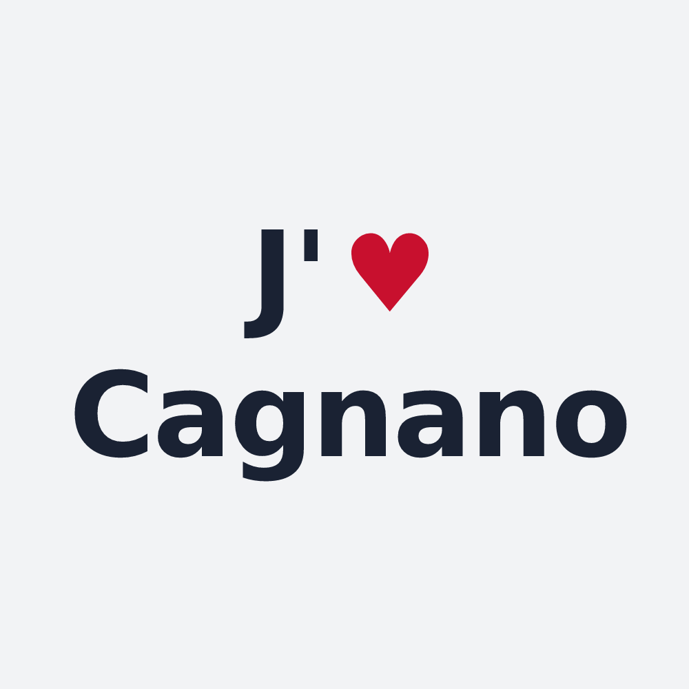 Poster personnalisé Cagnano — design J'aime Cagnano