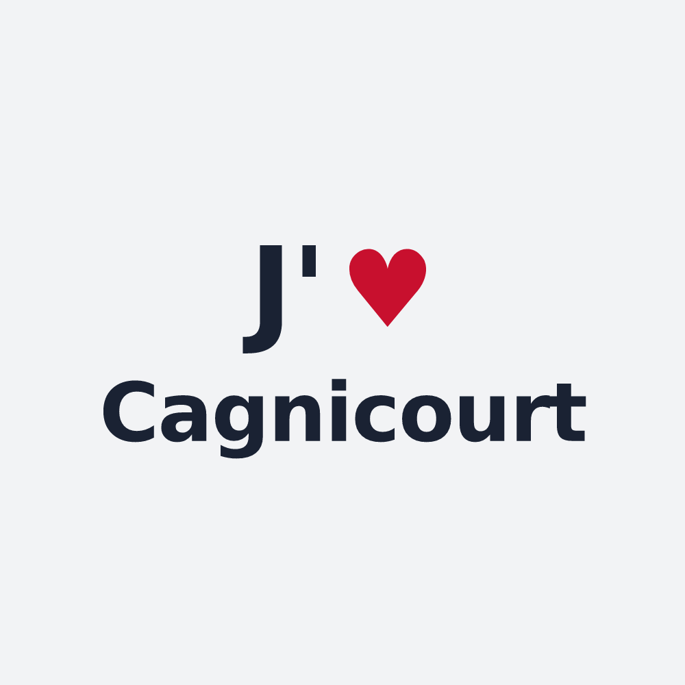 Poster personnalisé Cagnicourt — design J'aime Cagnicourt