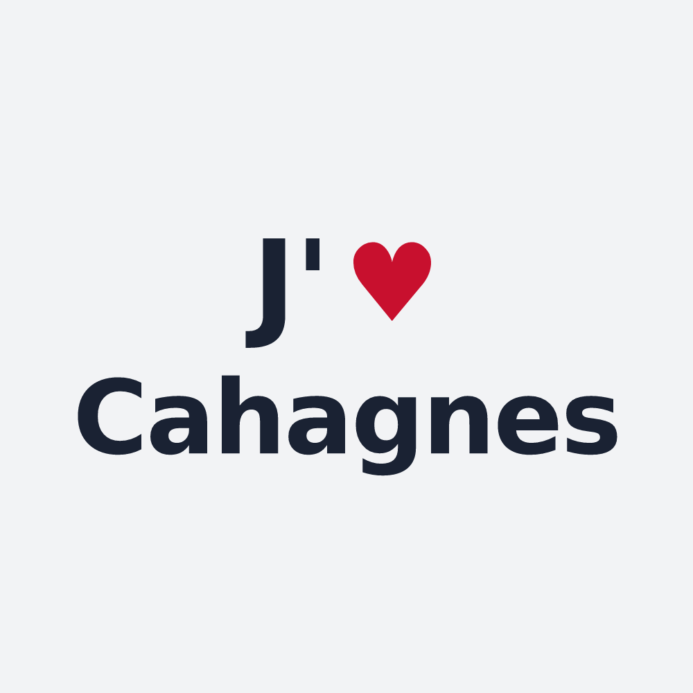 Poster personnalisé Cahagnes — design J'aime Cahagnes