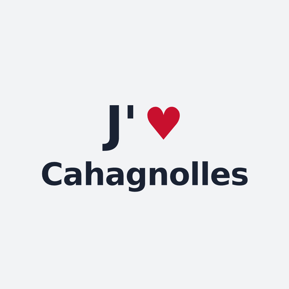 Poster personnalisé Cahagnolles — design « J'aime Cahagnolles » imprimé sur le poster