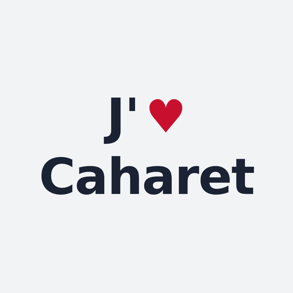 Poster personnalisé Caharet — design J'aime Caharet