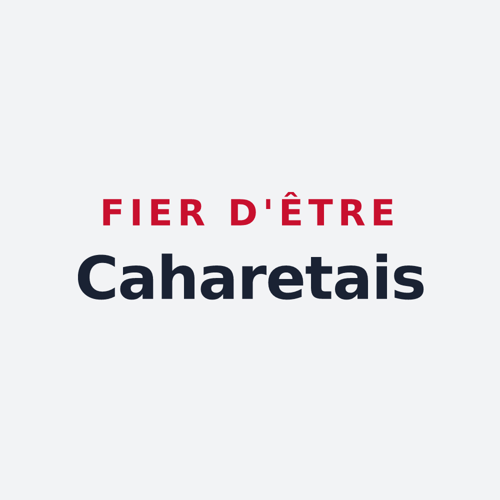 Poster « Fier d'être Caharetais » — design pour Caharet