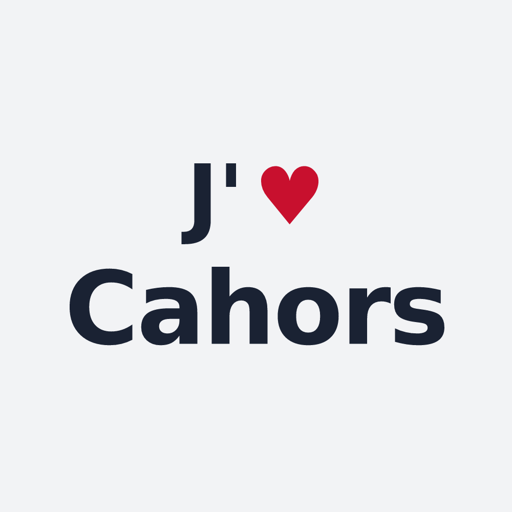 Poster personnalisé Cahors — design J'aime Cahors