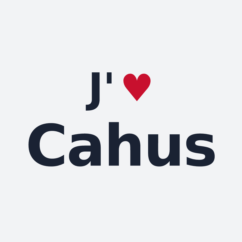 Poster personnalisé Cahus — design J'aime Cahus