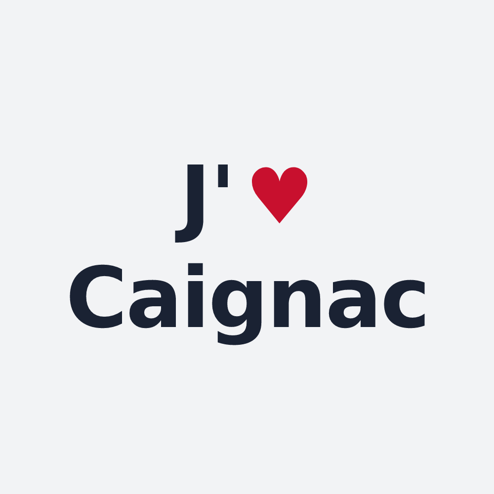 Poster personnalisé Caignac — design J'aime Caignac