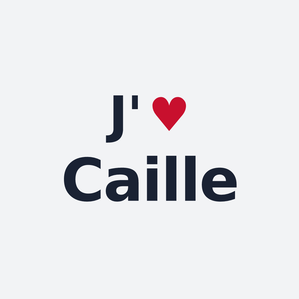 Poster personnalisé Caille — design J'aime Caille