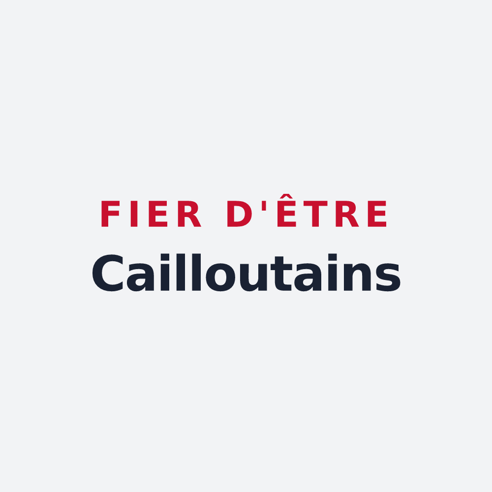 Poster « Fier d'être Cailloutains » — design pour Cailloux-sur-Fontaines