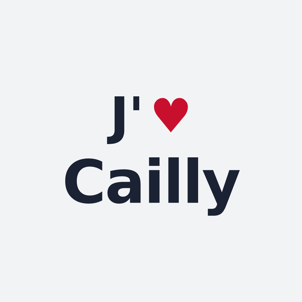 Poster personnalisé Cailly — design J'aime Cailly