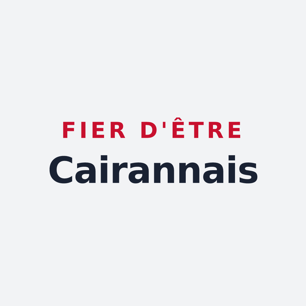 Poster « Fier d'être Cairannais » — design pour Cairanne