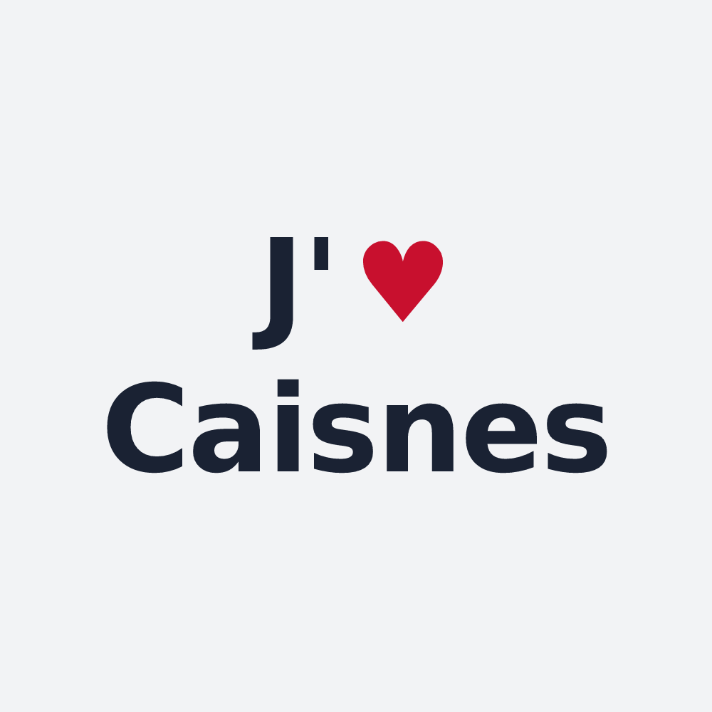 Poster personnalisé Caisnes — design J'aime Caisnes