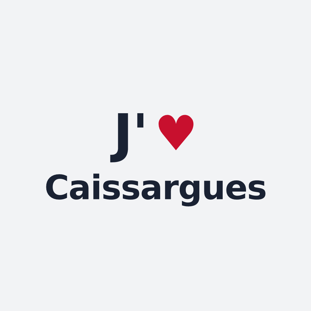 Poster personnalisé Caissargues — design « J'aime Caissargues » imprimé sur le poster