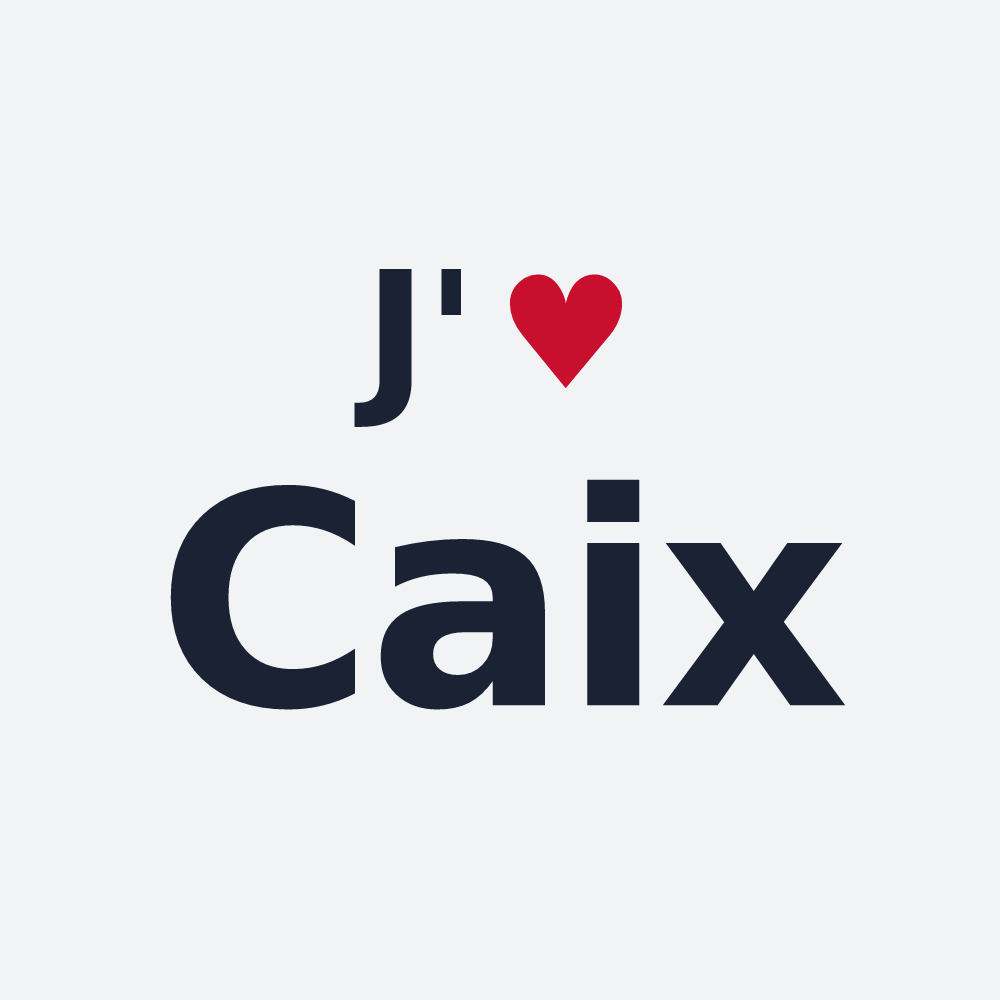 Poster personnalisé Caix — design J'aime Caix