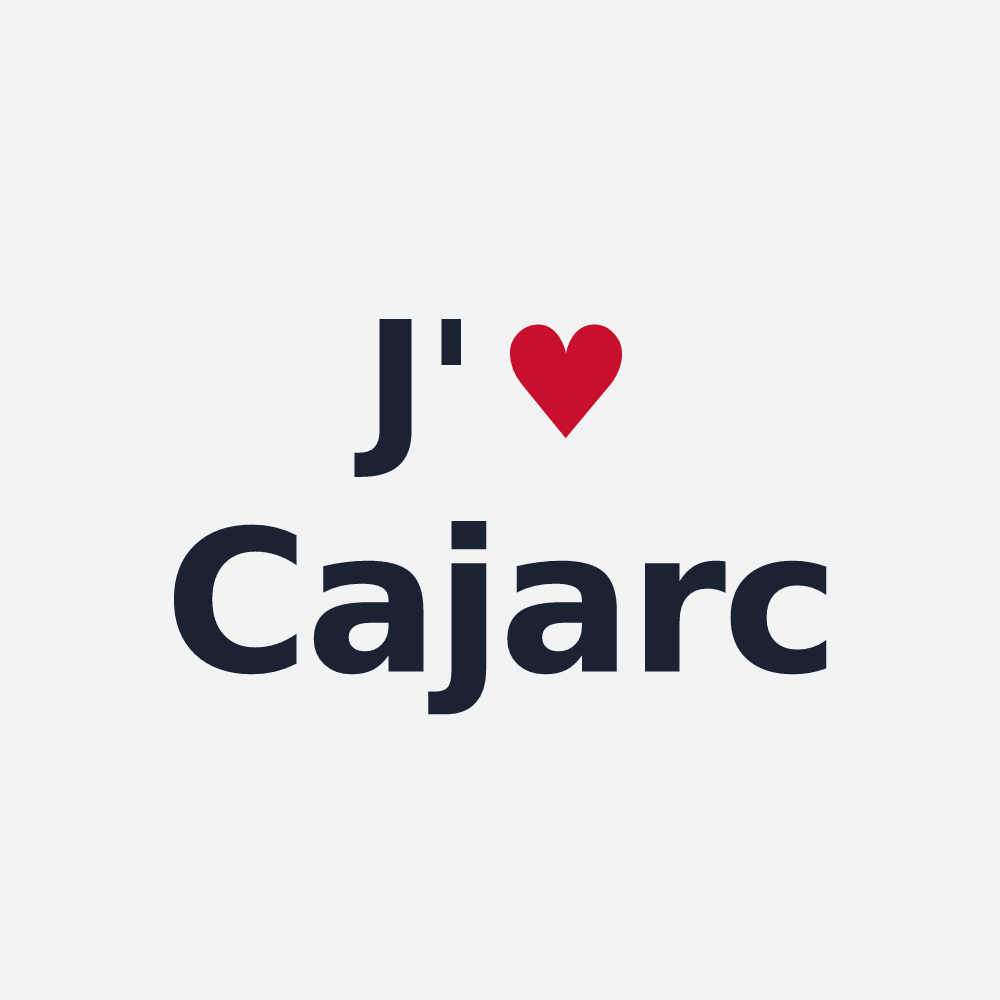 Poster personnalisé Cajarc — design J'aime Cajarc