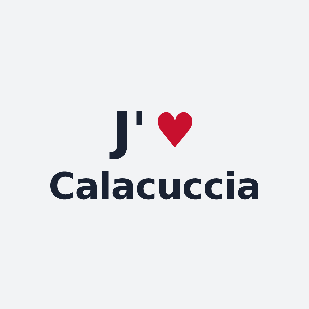 Poster personnalisé Calacuccia — design J'aime Calacuccia