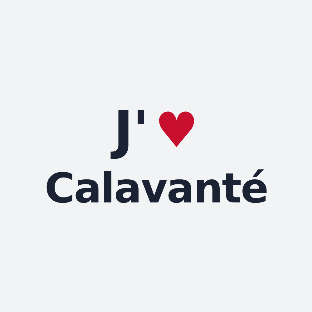 Poster personnalisé Calavanté — design J'aime Calavanté