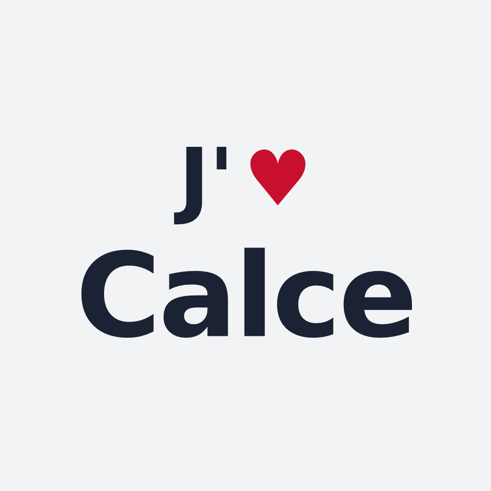 Poster personnalisé Calce — design J'aime Calce