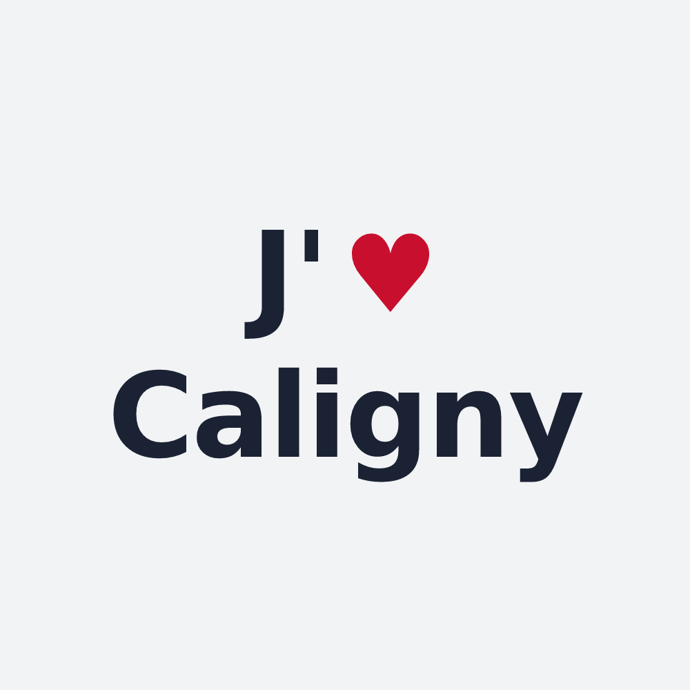 Poster personnalisé Caligny — design J'aime Caligny