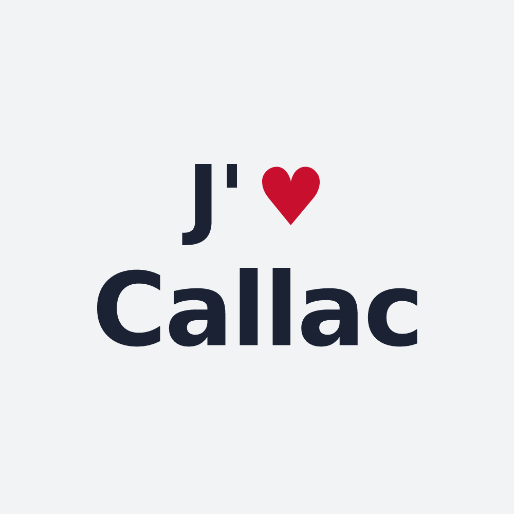 Poster personnalisé Callac — design J'aime Callac