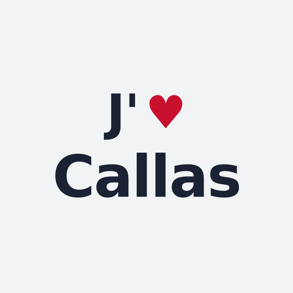 Poster personnalisé Callas — design J'aime Callas