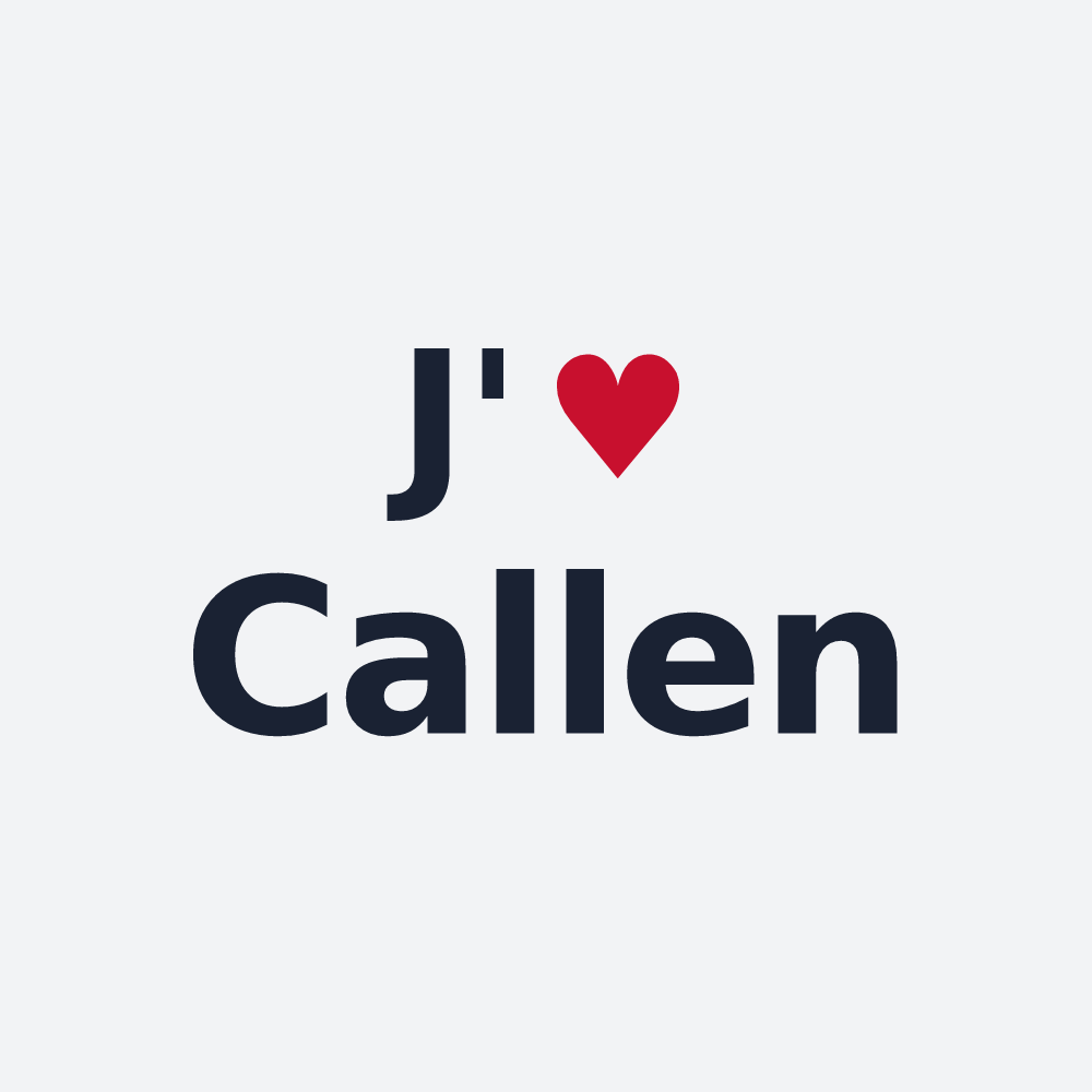 Poster personnalisé Callen — design J'aime Callen