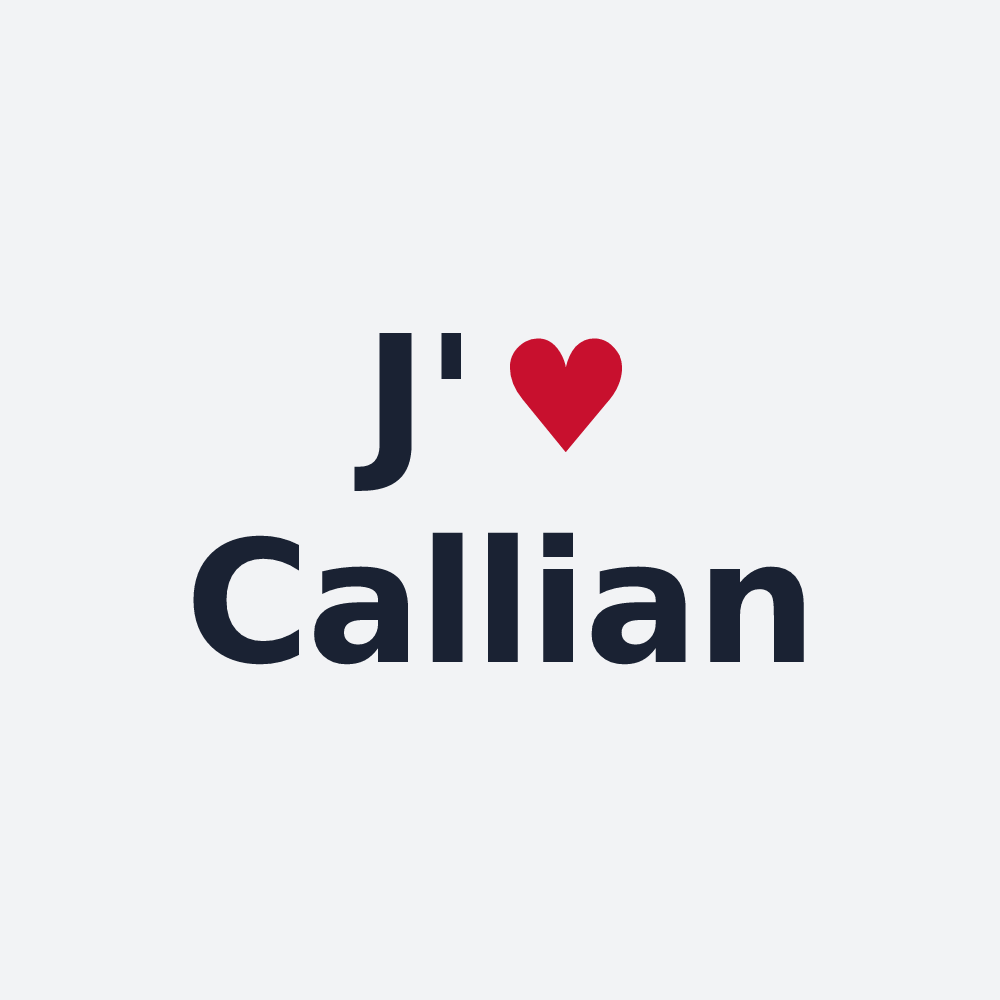 Poster personnalisé Callian — design J'aime Callian