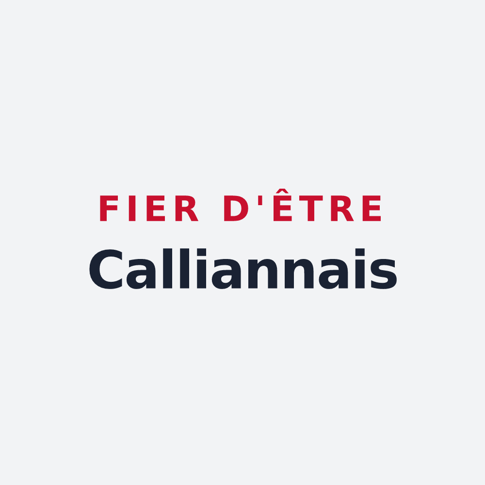 Poster « Fier d'être Calliannais » — design pour Callian