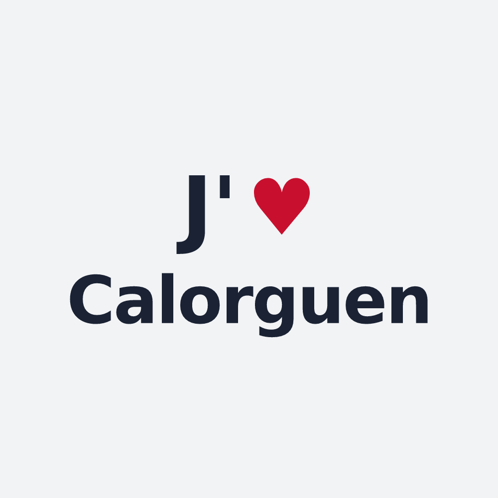 Poster personnalisé Calorguen — design J'aime Calorguen