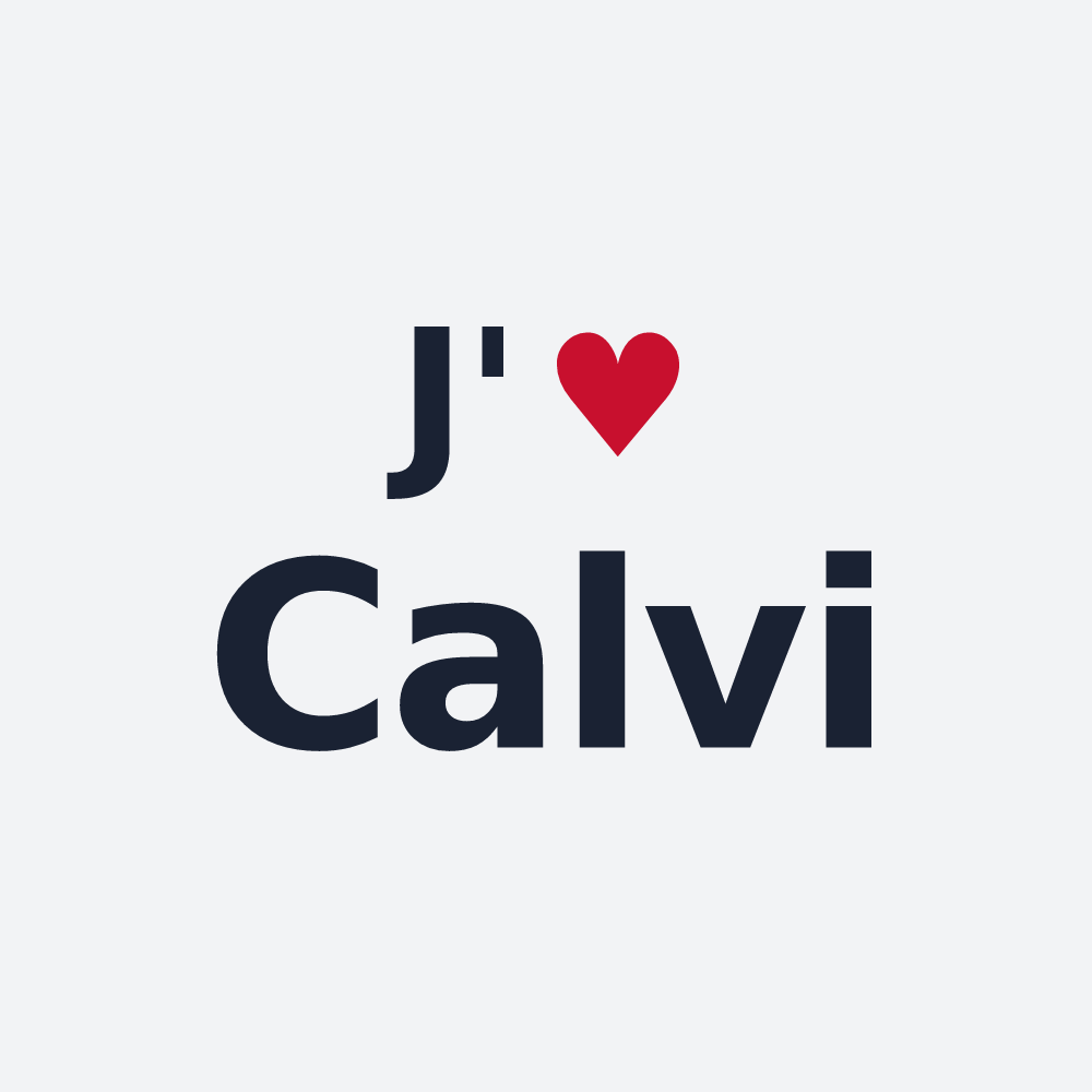 Poster personnalisé Calvi — design J'aime Calvi