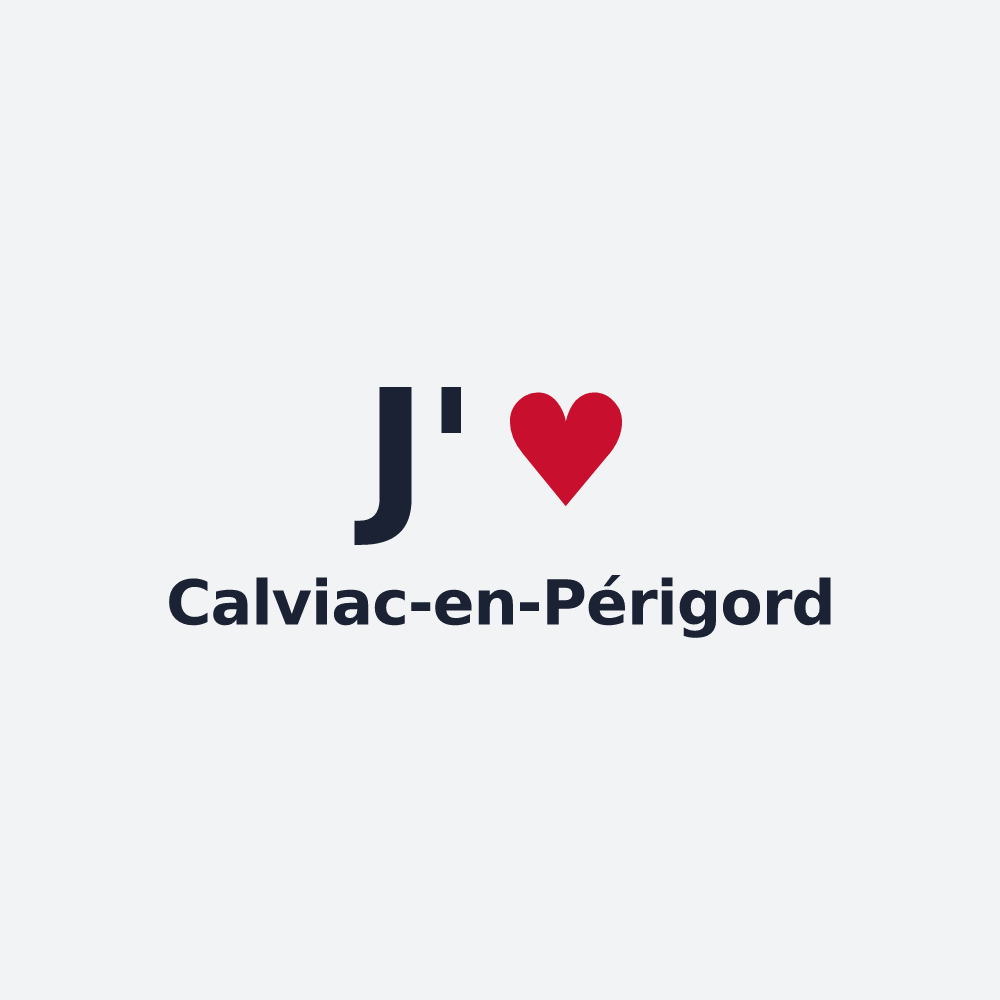 Poster personnalisé Calviac-en-Périgord — design J'aime Calviac-en-Périgord