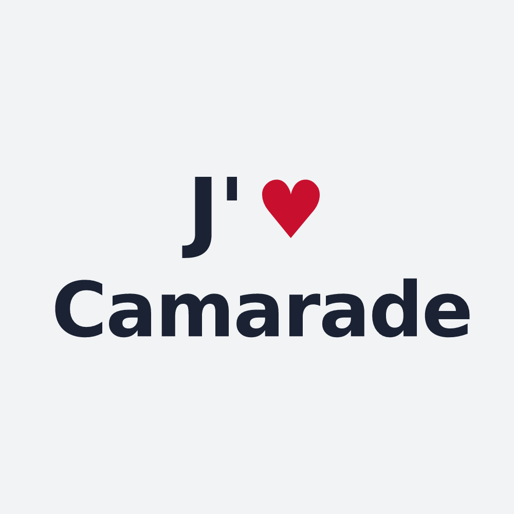 Poster personnalisé Camarade — design J'aime Camarade