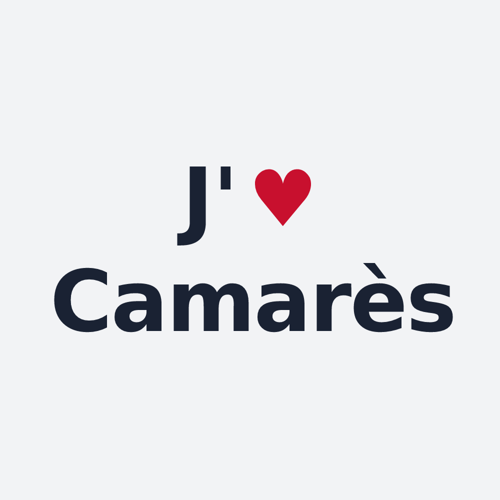 Poster personnalisé Camarès — design J'aime Camarès