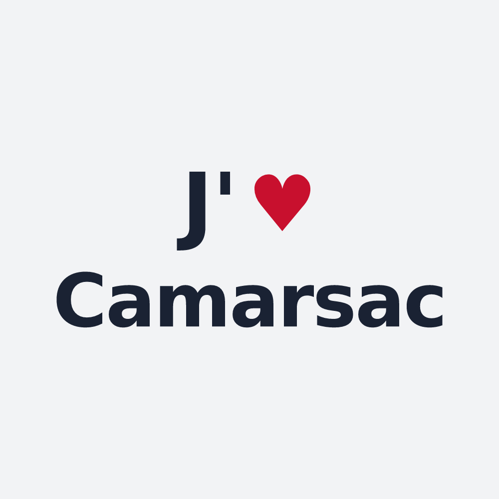 Poster personnalisé Camarsac — design J'aime Camarsac