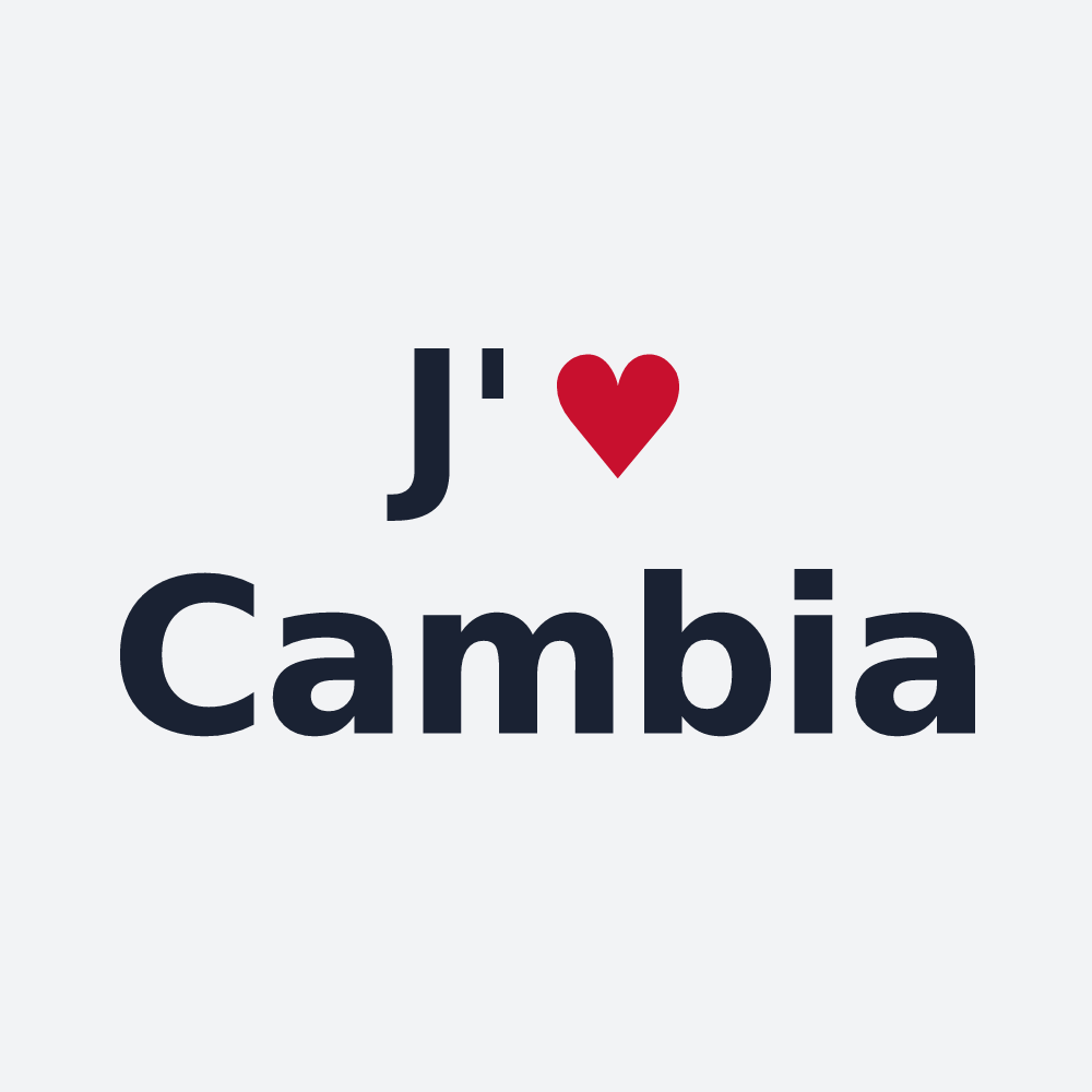 Poster personnalisé Cambia — design J'aime Cambia