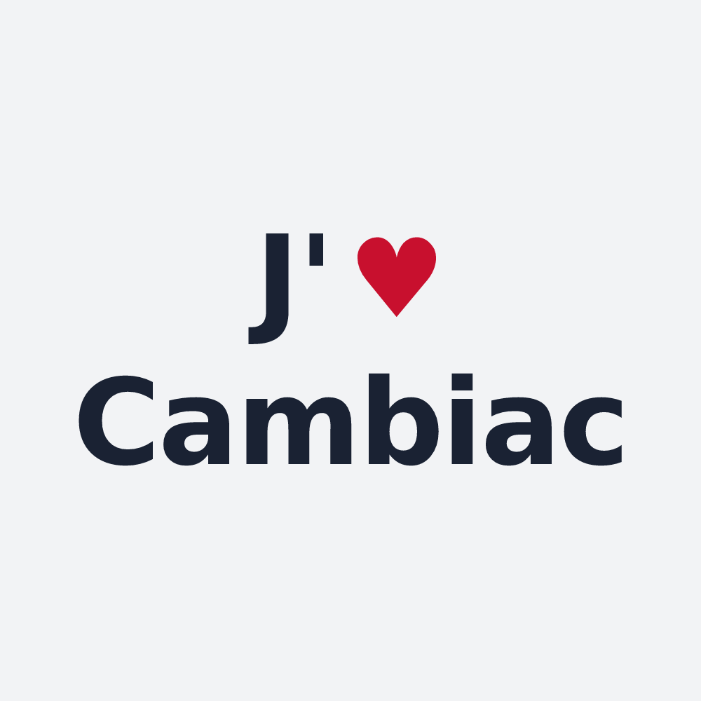 Poster personnalisé Cambiac — design J'aime Cambiac