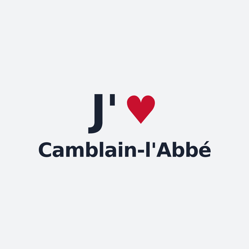 Poster personnalisé Camblain-l'Abbé — design J'aime Camblain-l'Abbé