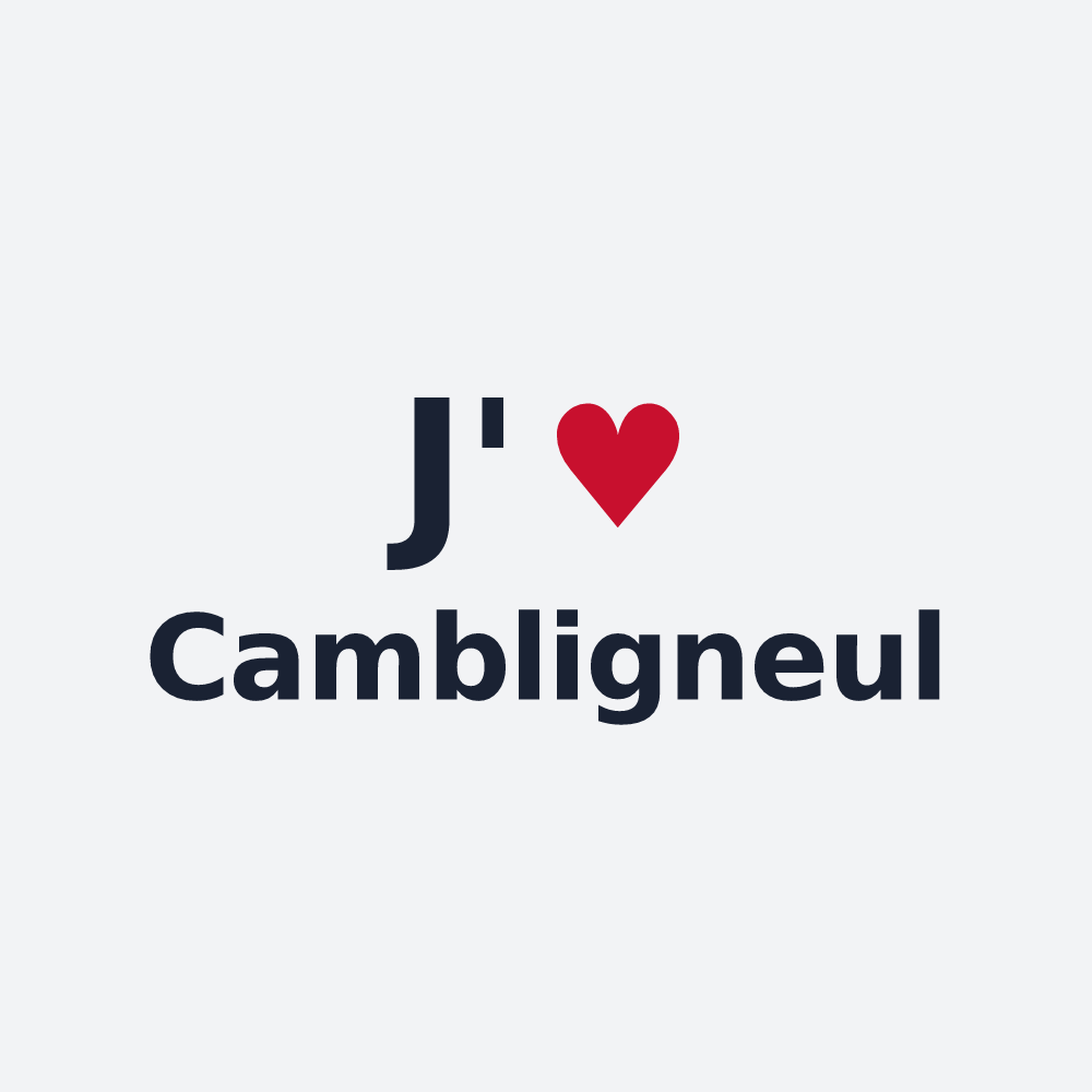 Poster personnalisé Cambligneul — design J'aime Cambligneul
