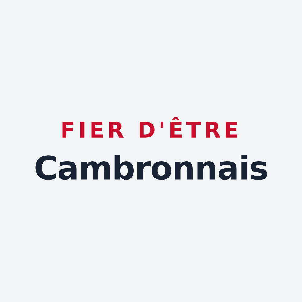 Poster « Fier d'être Cambronnais » — design pour Cambronne-lès-Clermont