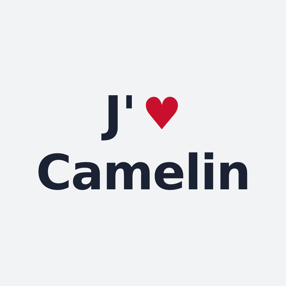 Poster personnalisé Camelin — design J'aime Camelin
