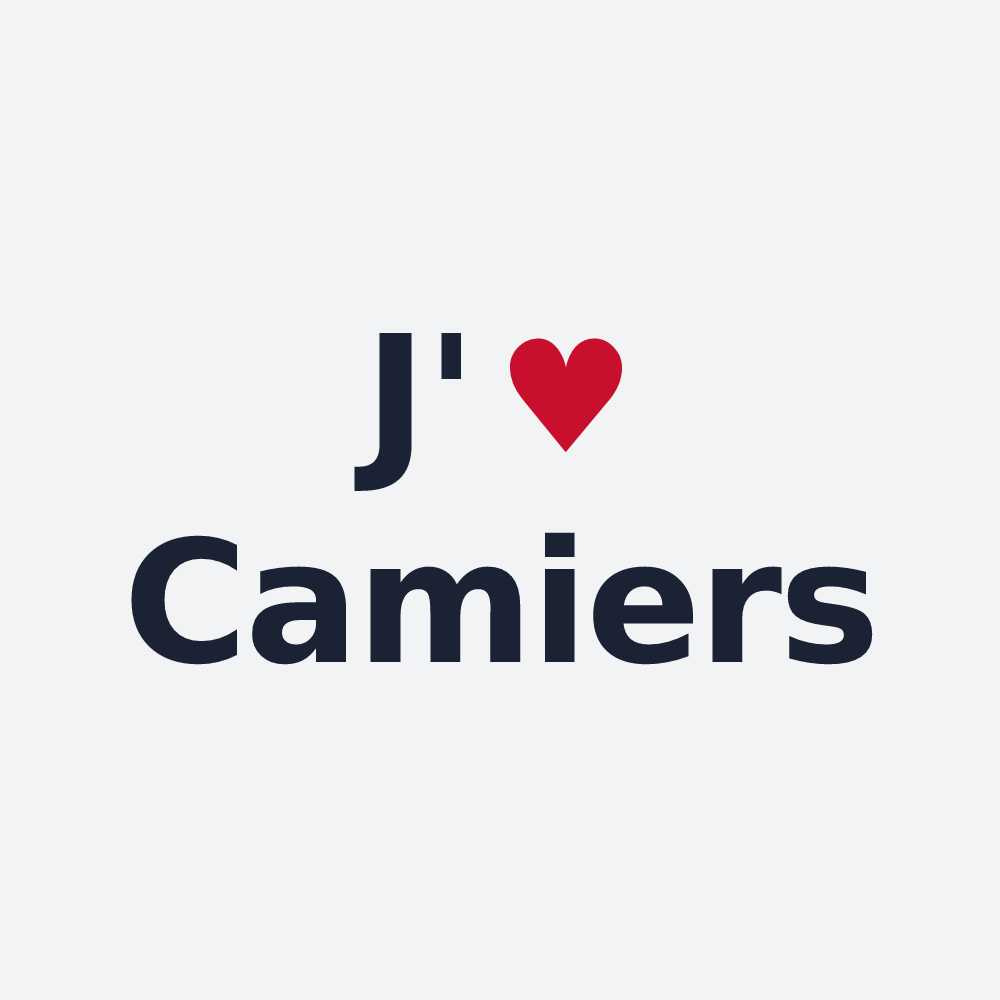 Poster personnalisé Camiers — design J'aime Camiers