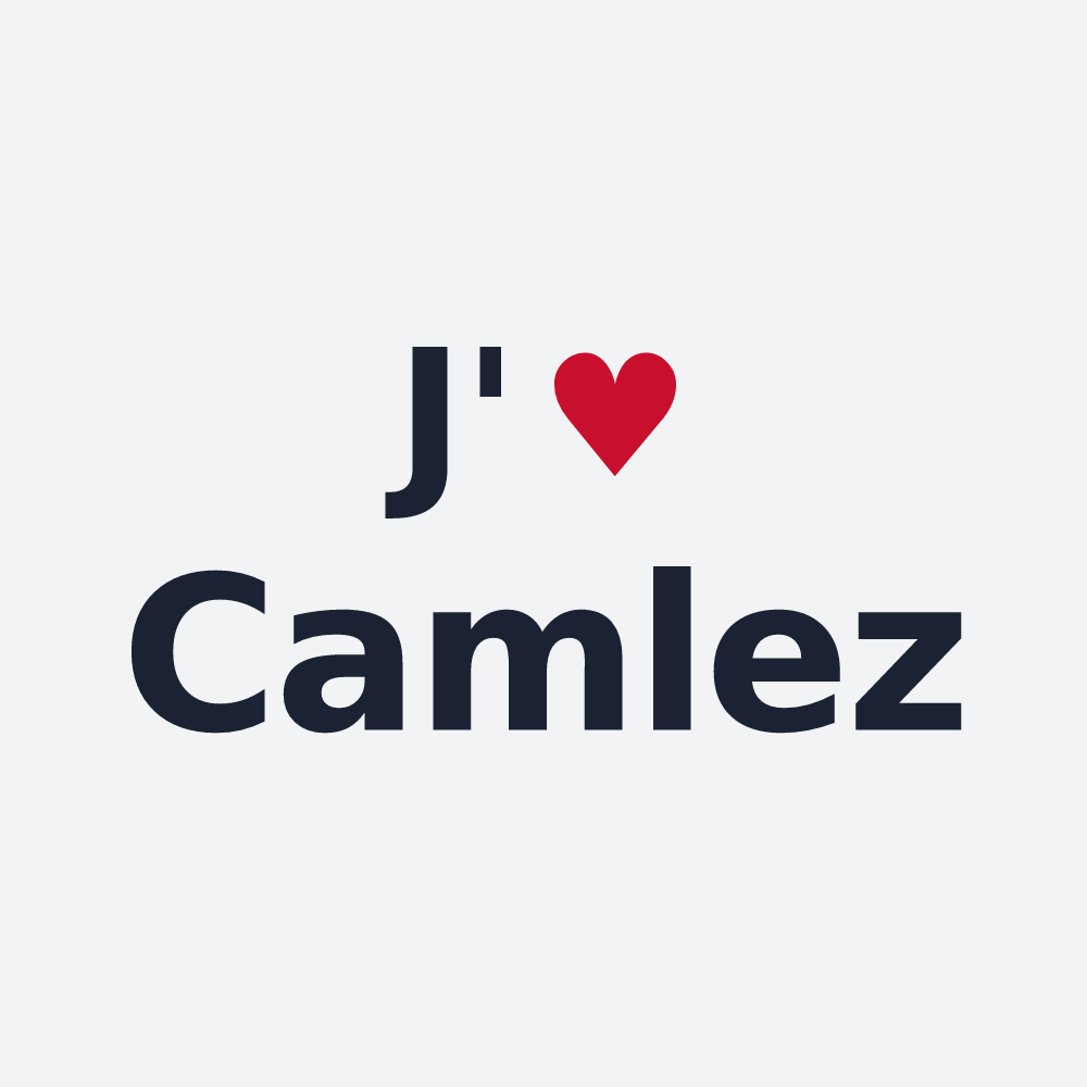 Poster personnalisé Camlez — design « J'aime Camlez » imprimé sur le poster