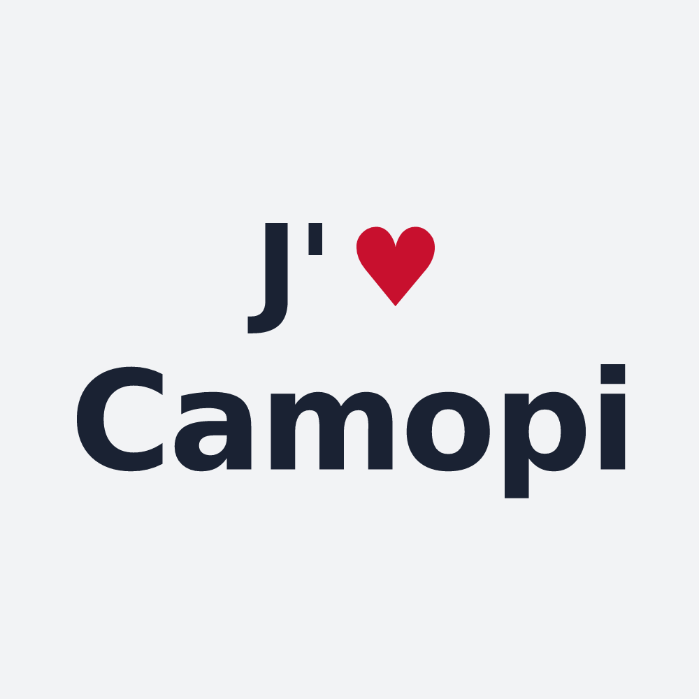 Poster personnalisé Camopi — design J'aime Camopi