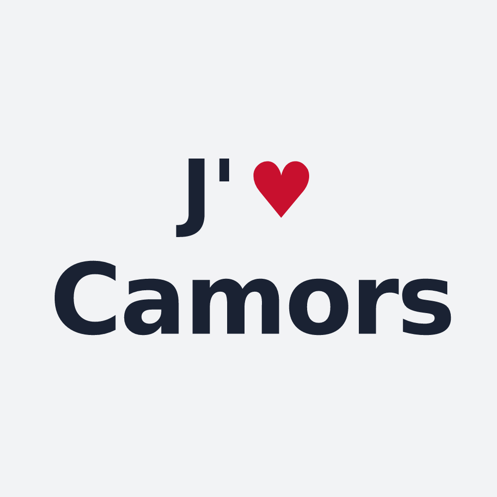 Poster personnalisé Camors — design J'aime Camors