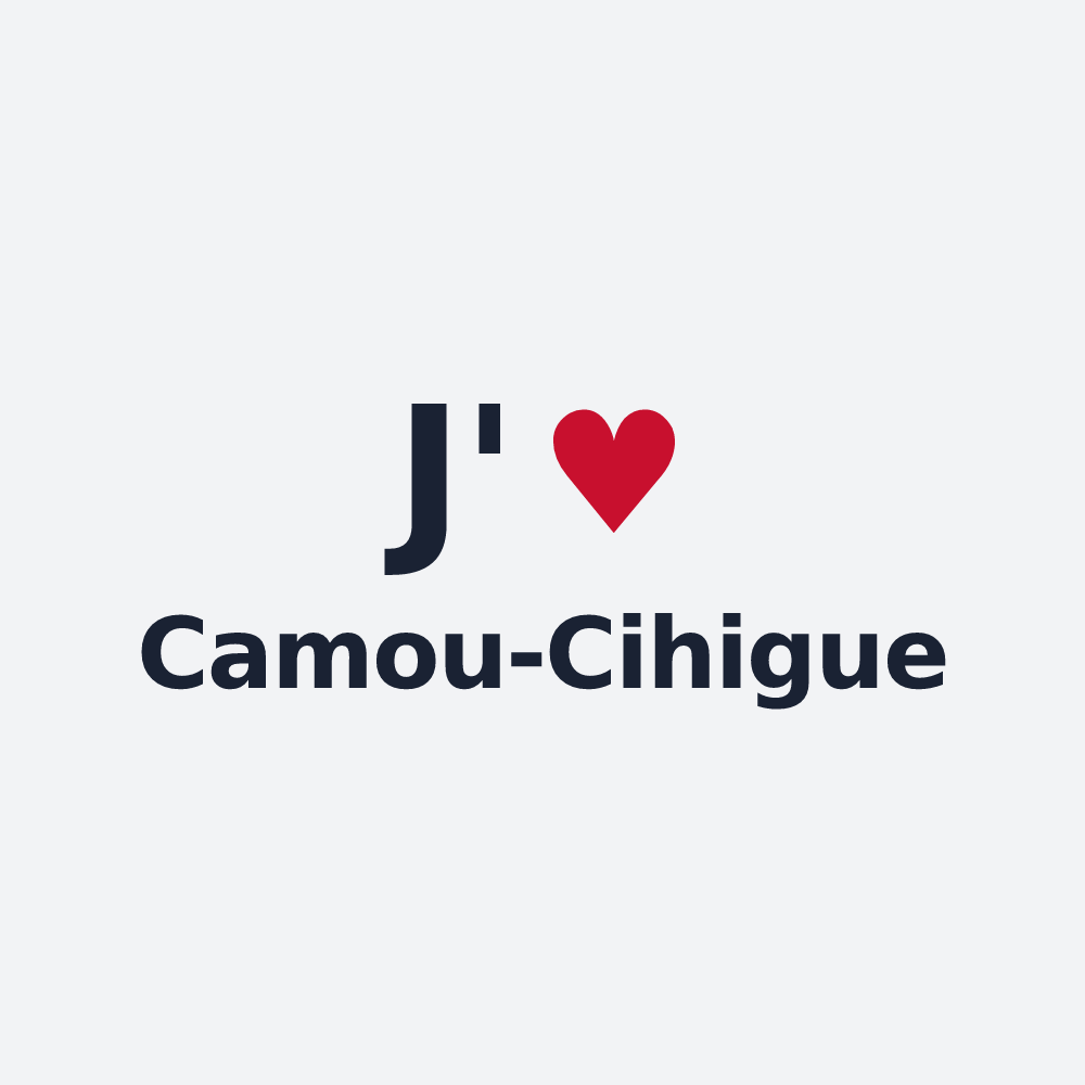 Poster personnalisé Camou-Cihigue — design J'aime Camou-Cihigue