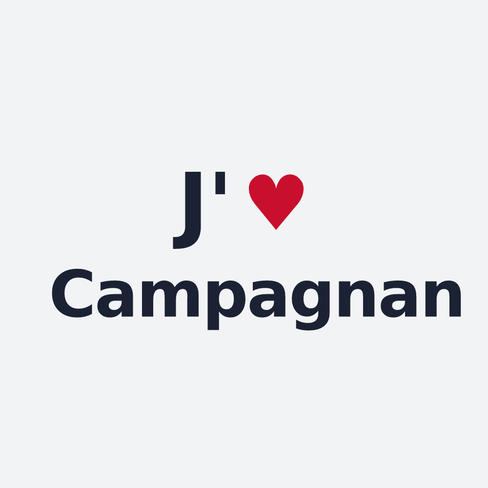 Poster personnalisé Campagnan — design J'aime Campagnan