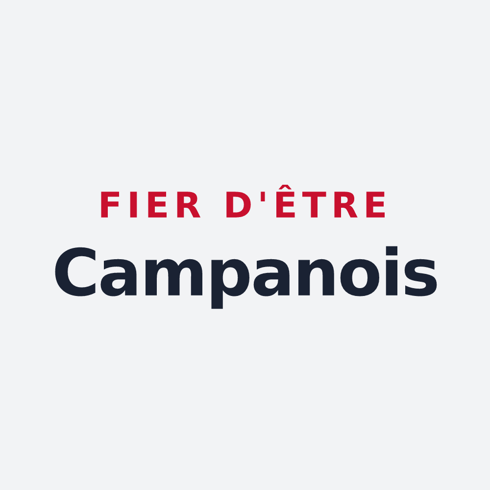 Poster « Fier d'être Campanois » — design pour Campan