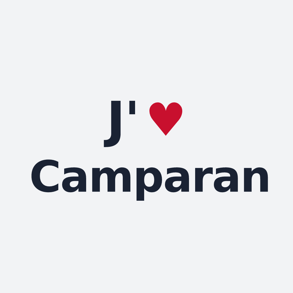 Poster personnalisé Camparan — design J'aime Camparan