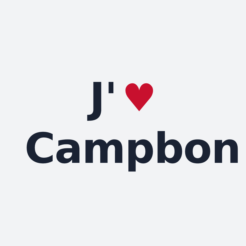 Poster personnalisé Campbon — design J'aime Campbon