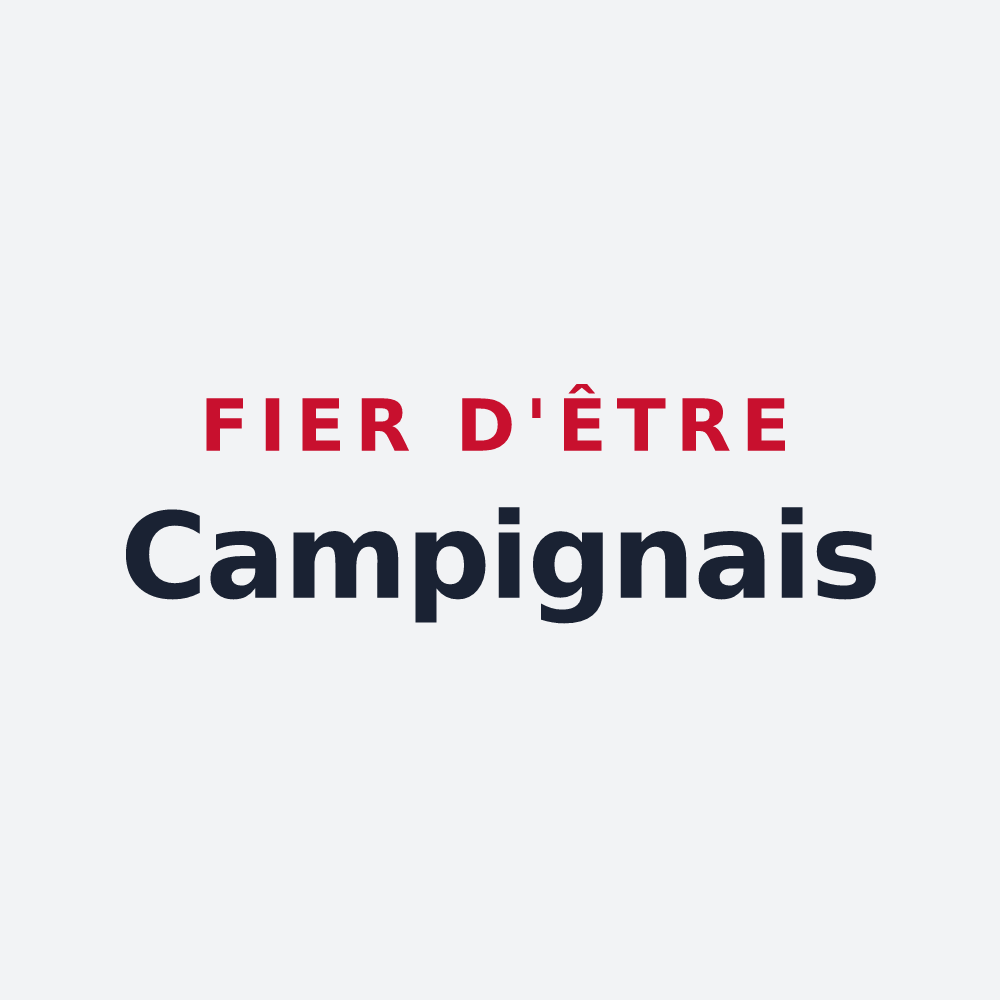 Poster « Fier d'être Campignais » — design pour Campigny